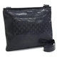 GUCCI 201446 GG Imprime PVC Leather Navy Messenger Shoulder Bag #PB15045