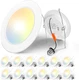 Amico Recessed Lighting 5/6 Inch, 12 Pack 5CCT Flat LED Can 6 White 