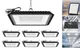 ONLYLUX UFO LED High Bay Lights 200W Upgraded Square, 30000LM 5000K Daylight