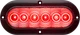 Optronics - STL73RCB - LED TAIL 6in. 6 LED FLNG MNT RED CL LENS - (Pack of 1)