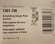 Cooper 1301-7W Light Switch, AC Quiet Framed Toggle Switch, White, QTY 10
