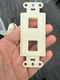 LEGRAND 2-PORT DECOR OUTLET STRAP, LIGHT ALMOND WP3412LA NO PACKAGE OR SCREWS