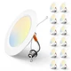 Amico 5/6 Inch 5CCT LED Recessed Lighting 12 Pack, 1050LM Flat Can Lights.....