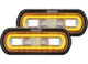 Rigid 53123 SR-L Spreader Surface Mount Amber Halo LED Light Pair