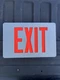 Cooper Sure Lites Brushed Aluminum Exit Sign with LED Light Emergency Exit