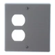 WIREMOLD LEGRAND G4047BX 2-GANG DUPLEX RECEPTACLE COVER, GRAY (5 PACK)