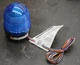 Dayton 26ZT58 Blue LED Warning Light Direct Wire w Stud Mount 80 Flashes per Min