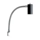 LUMAPRO 2RPJ4 Task Light,Gooseneck,25 W,Black/Silver 2RPJ4