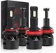 Lightening Dark H11/H8/H9 & 9005/HB3 LED Light Bulbs 4-Pack 120W 32000LM 6500K