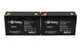Raion Power 6V 12Ah SLA Battery For Teledyne Big Beam 2SC6S8 - 2 Pack