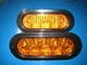 (2) TecNiq amber horizontal flange mt. for Utilimaster AMP plug 2 mounting holes