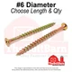 #6-9 Bugle Head Drywall Screws Piercing Point Zick Yellow (Pick Length & Qty) #6-9 Bugle Head Drywall Screws Piercing Point Zick Yellow (Pick Length & Qty)