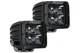 Rigid 3x3 Inch D-Series PRO Midnight Edition LED Lights Spot Surface Mount Pair