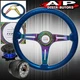 For 95-00 Eclipse Metallic Blue Neo Chrome Steering Wheel + Blue Quick Release