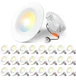 Amico 24 Pack 4 inch 5CCT LED Recessed Lighting, Dimmable,8.5W=60W, 650LM