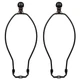 10 Inch Lamp Harp, 2 Set Black Lamp Shade Harp Holder with Finial, DIY Detach...