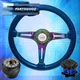 Blue Quick Release For 90-94 Eclipse + Metallic Blue Neo Chrome Steering Wheel