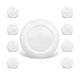 8 Packs 6 Inch LED Low Profile Recessed & Surface Mount Disk Light, Round, 15...