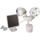 MAXSA Innovations 44218 Dual-Head Solar Motion Spotlight Off White
