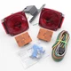 Blazer International C6423 Red Square Trailer Light Kit for Under 80" Trailers