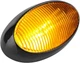 Optronics RVPL5ABP Amber Oval Porch Light Black No Switch RV Camper Trailer