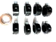 8 EPCO 15045 Non-Metallic 4"Junction Boxes W/Two 3/4" X 1" Nipples Wet/Damp 4 KO