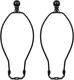 10 Inch Lamp Harp, 2 Set Black Lamp Shade Harp Holder with Finial, DIY Detachabl