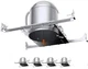 4 PACK Sunco Lighting 6" LED New Construction Cans ONLY 120 - 277V TP24 Connect