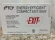 TCP Energy Efficient Compact LED Exit Sign Damp Locations AC & DC Backup