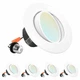 Luxrite 4 Inch Gimbal LED Recessed Lighting 8W 5 Color Options Dimmable 4-Pack