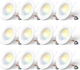 12 Pack Amico 5/6 inch 5CCT LED Recessed Lighting White *NEW IN BOX*