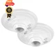 Maxxima Keyless Plastic Lamp Holder - One-Piece without Outlet, White