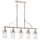 Kichler Everett Linear 5 Light Chandelier, Polished Nickel - 52379PN