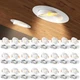 LED Recessed Lighting 24 Pack 4 Inch 360 Adjustable Dimmable Amico 5CCT Gimbal