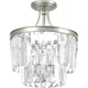 Progress Lighting P2325 Glimmer 3 Light 13" Semi-Flush Ceiling - Silver