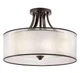 New Kichler 42387MIZ Lacey 4 Light Semi-Flush in Mission Bronze w/ Frosted Shade
