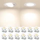 Amico 12 Pack 4 Inch 5Cct Gimbal Led Recessed Lighting Directional Adjustable