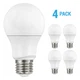 4 Pack Satco S11416 LED 120V 9.5W A19 Medium E26 Dimmable Frosted 40K Cool White