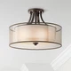 Kichler Lacey 20" Wide Bronze Double Shade Drum Ceiling Light