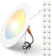Amico 5/6 inch 5CCT LED Recessed Lighting 19 Pack, 1050LM Ultra-Thin Flat LED...