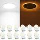 LED Recessed Ceiling Light 8 Inch 12 Pack 5CCT Dimmable 18W Amico Night Lighting