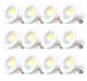Amico 5/6 inch 5CCT LED Recessed Lighting 12 Pack, Dimmable, Damp Rated, 12.5W=1