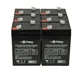 Raion Power 6V 4.5Ah SLA Battery For Lithonia ELB 06042 6 Pack