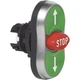 BACO BA223987 L61BA22 Triple Head Press Button Chrome Green/Red