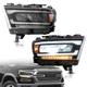 Pair VLAND Full LED Front Lamps Headlights Assembly For Dodge Ram 1500 2019-2024