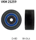 SKF VKM 21259 IDLER/GUIDE PULLEY, TIMING BELT RIGHT FOR AUDI SEAT SKODA VW