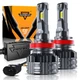 AUXBEAM H11 H9 H8 LED Headlight Bulb Low Beam Fog Light 120W 25000LM 6500K White