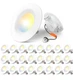 Amico 24 Pack 4 inch 5CCT LED Recessed Lighting, Dimmable, 8.5W=60W, 650LM, 