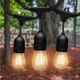 Solatec LED String Lights, Shatterproof 48FT 15 Hanging Sockets Commercial Gr...
