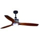 VAXCEL F0057 Curtiss 52 In. Black and Silver Industrial Indoor-Outdoor Wood